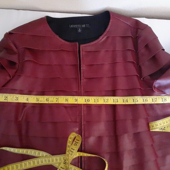 Lafayette 148 Leather Tiered Jacket - Picture 11 of 14